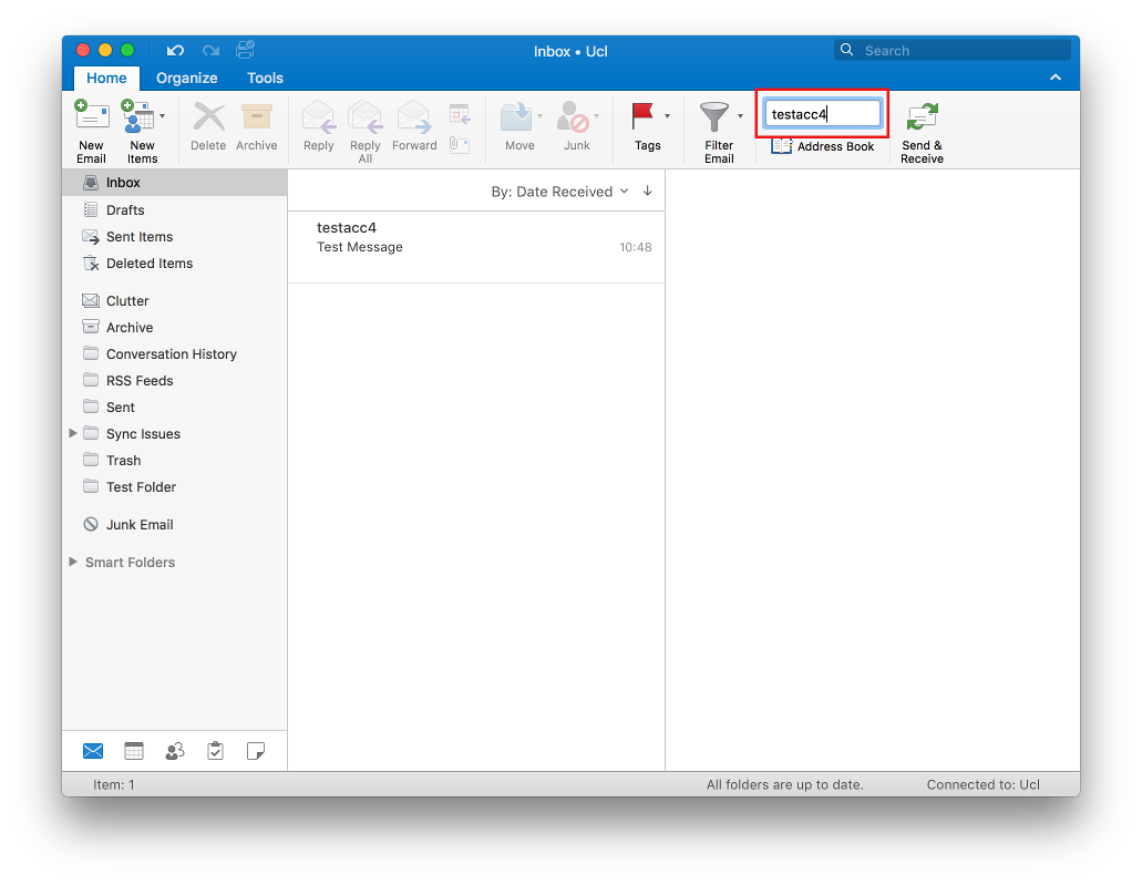 outlook for mac 2016 search no results